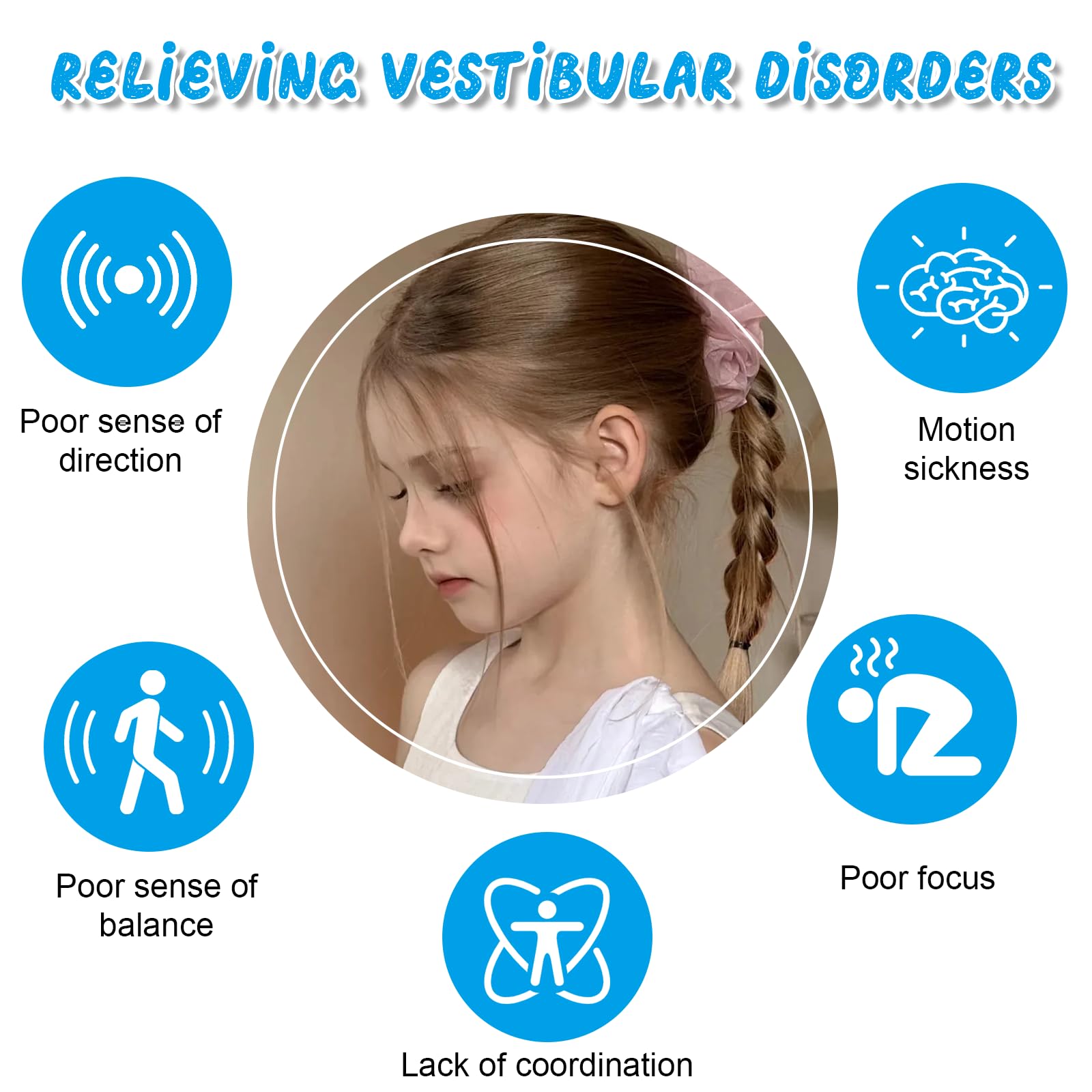 Sensoryczne krzesło obrotowe dla dzieci z uchwytem – karuzela obrotowa o 360° zabawka wspomagająca równowagę i koordynację ciała – do użytku wewnątrz i na zewnątrz, sensoryczna zabawka do aktywności