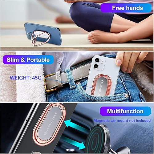 Miniatura 3 de Soporte ajustable para teléfono celular para escritorio, soporte de anillo de teléfono portátil, soporte de dedo plegable de escritorio, mango