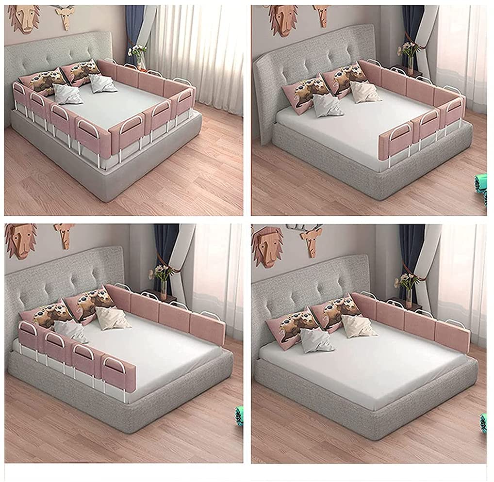 Barandilla de Seguridad para Cama, barandilla Lateral para Cama, barandilla anticaídas para Cama Individual, Doble, Queen y King (tamaño: 50 cm, Color: Rosa)