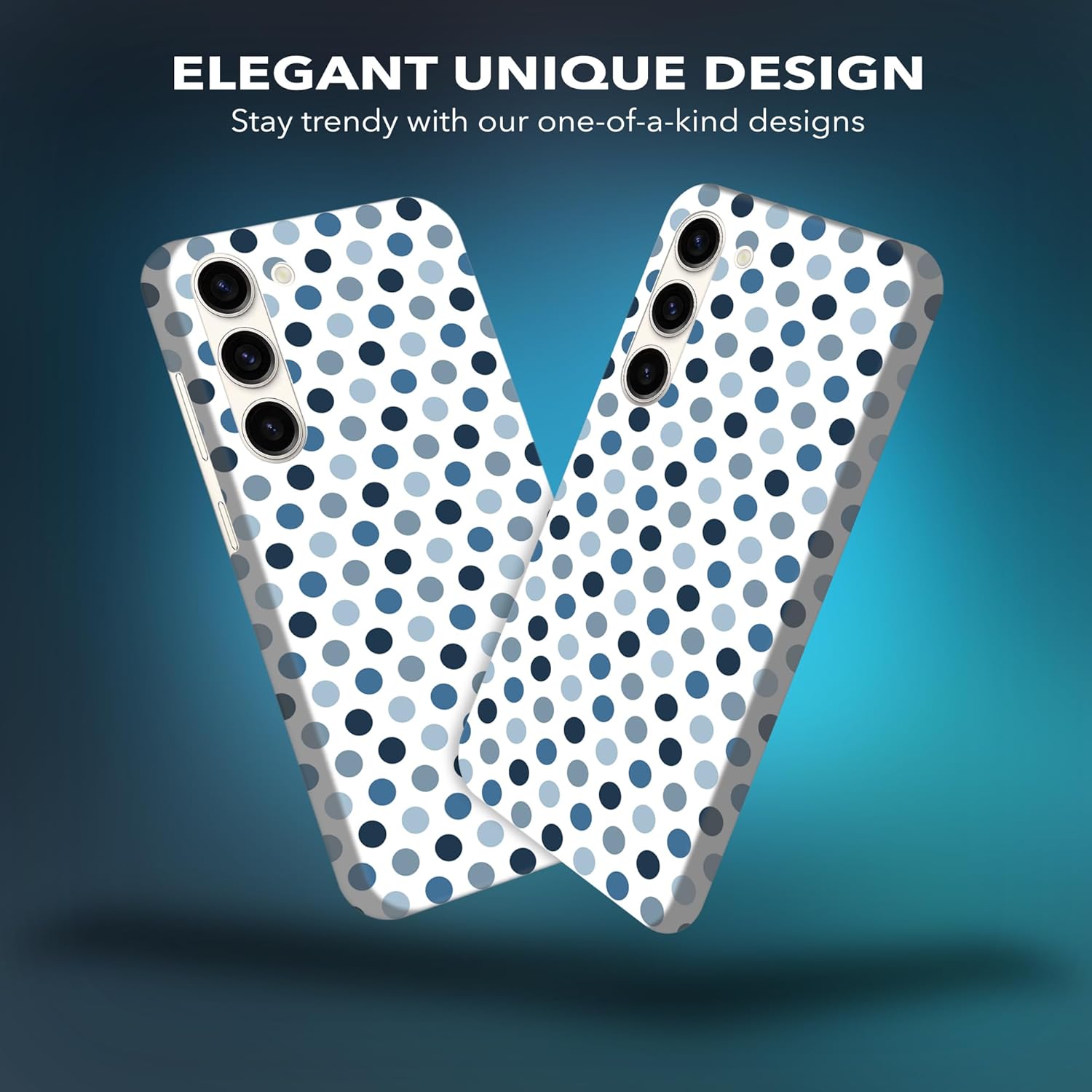 Back Case for Samsung Galaxy S24 5G, Samsung S24 Case with Stylish Polka Dots Blue Design Printed Cute, Sleek Durable Hardshell Protective Phone Case/Cover for Samsung S24 5G - Image 3