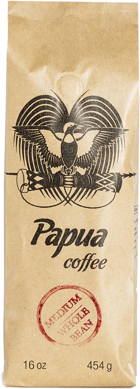 Papua Whole Bean Medium Roast Coffee (12oz)