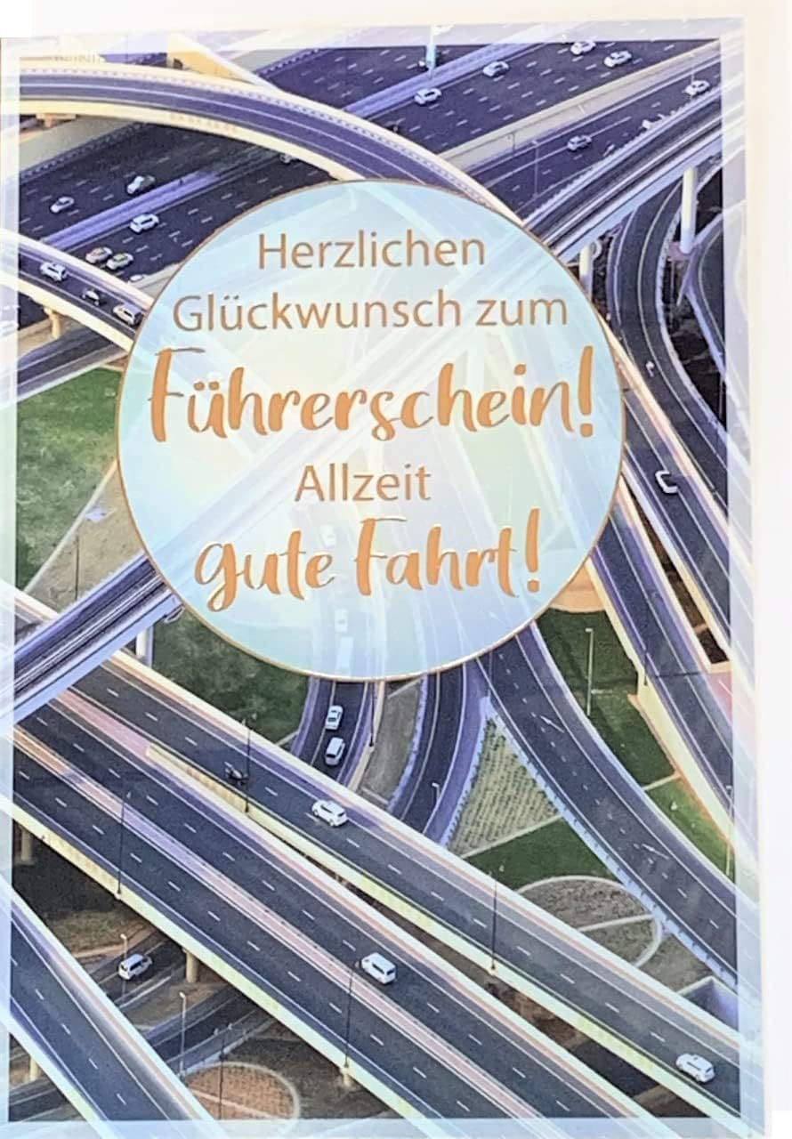 Glückwunschkarte zum Führerschein - Allzeit gute Fahrt! : Amazon.de