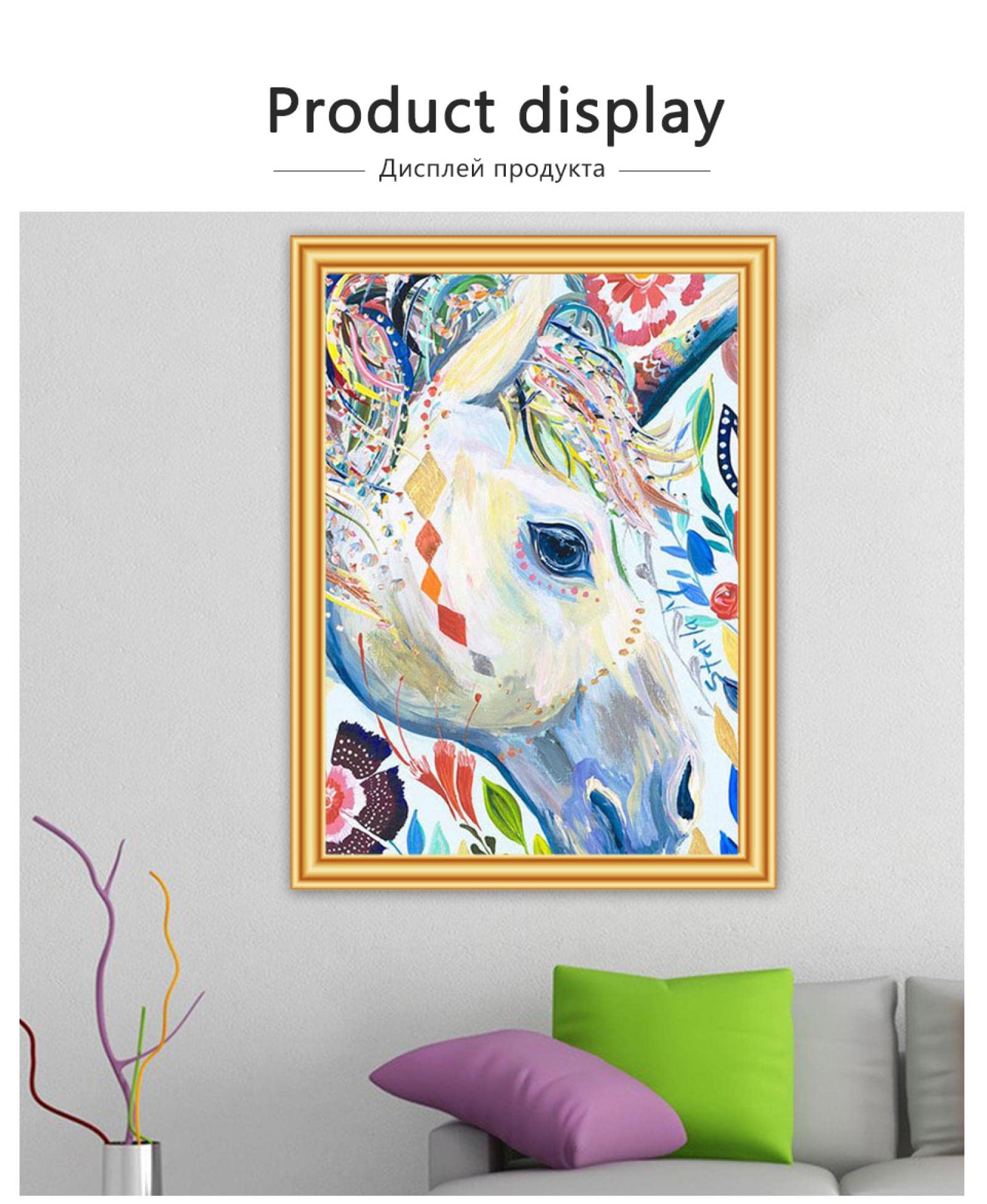 Amazon.co.jp: 5D DIYダイヤモンド絵画カラフルな動物クロスステッチ