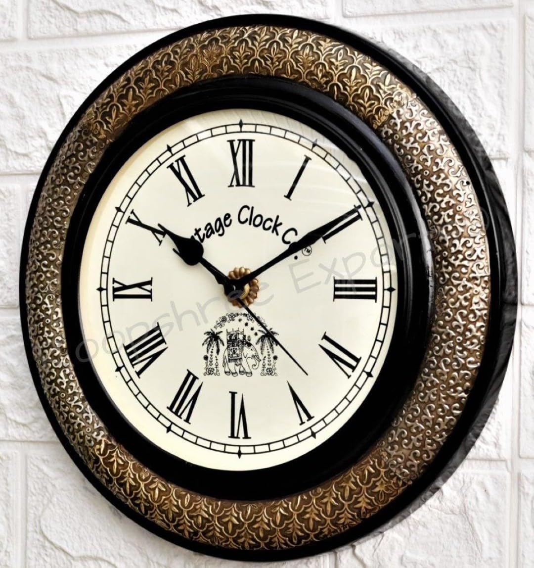 Vintage Clock Brass Handcrafted Wall Clock/One Year Warranty / 1623-10-H — Amazon image 11