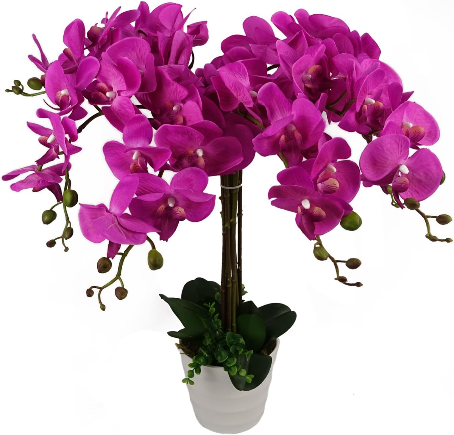 – Realistic Artificial Orchid Plants Fully Potted