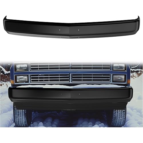 Kojem Front Primed Bumper Face Bar Compatible with 1988-2000 C1500 C2500 C3500 K1500 K2500 K3500 Tahoe Blazer Suburban Yukon Cadillac Replacement For GM1002168 15607509