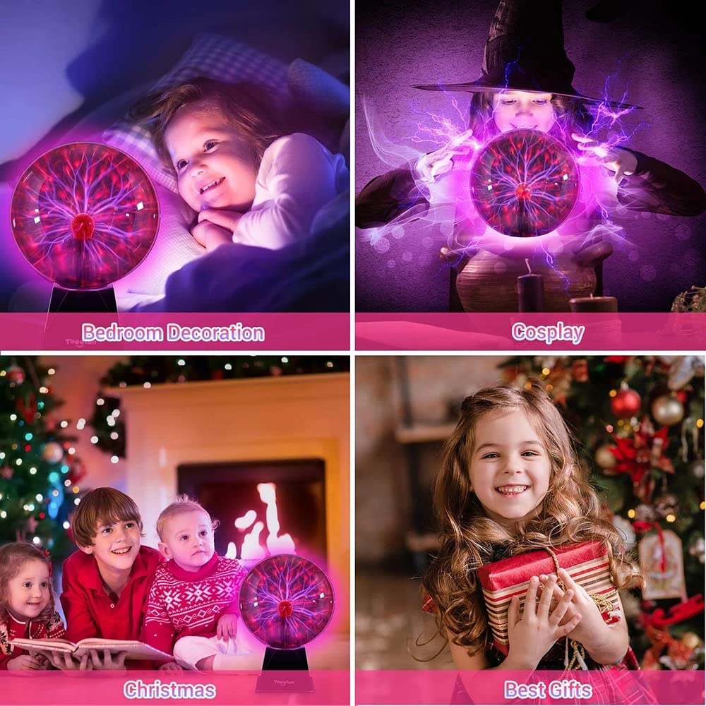 Boule Plasma Tactile Avec éclairs – Lampe USB Magique, Veilleuse Déco
