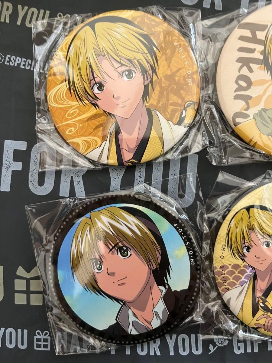 塔矢アキラ　花鳥風月　ドリーム　缶バッジ　4点セット 塔矢アキラ 花鳥風月 ドリーム 缶バッジ 4点セット ヒカルの碁 塔矢