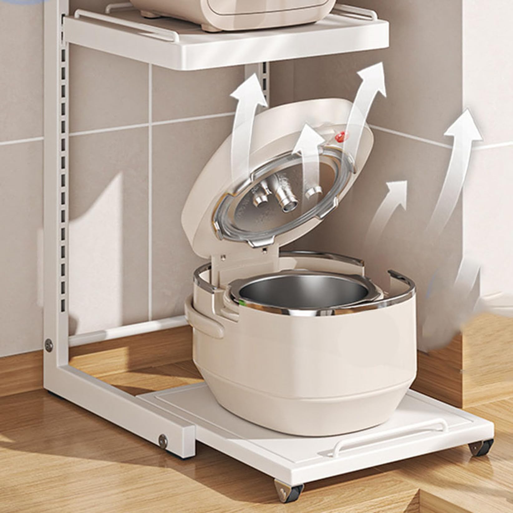 Amazon.co.jp: CZLZY レンジ上 ラック レンジ台 トースター ラック 高