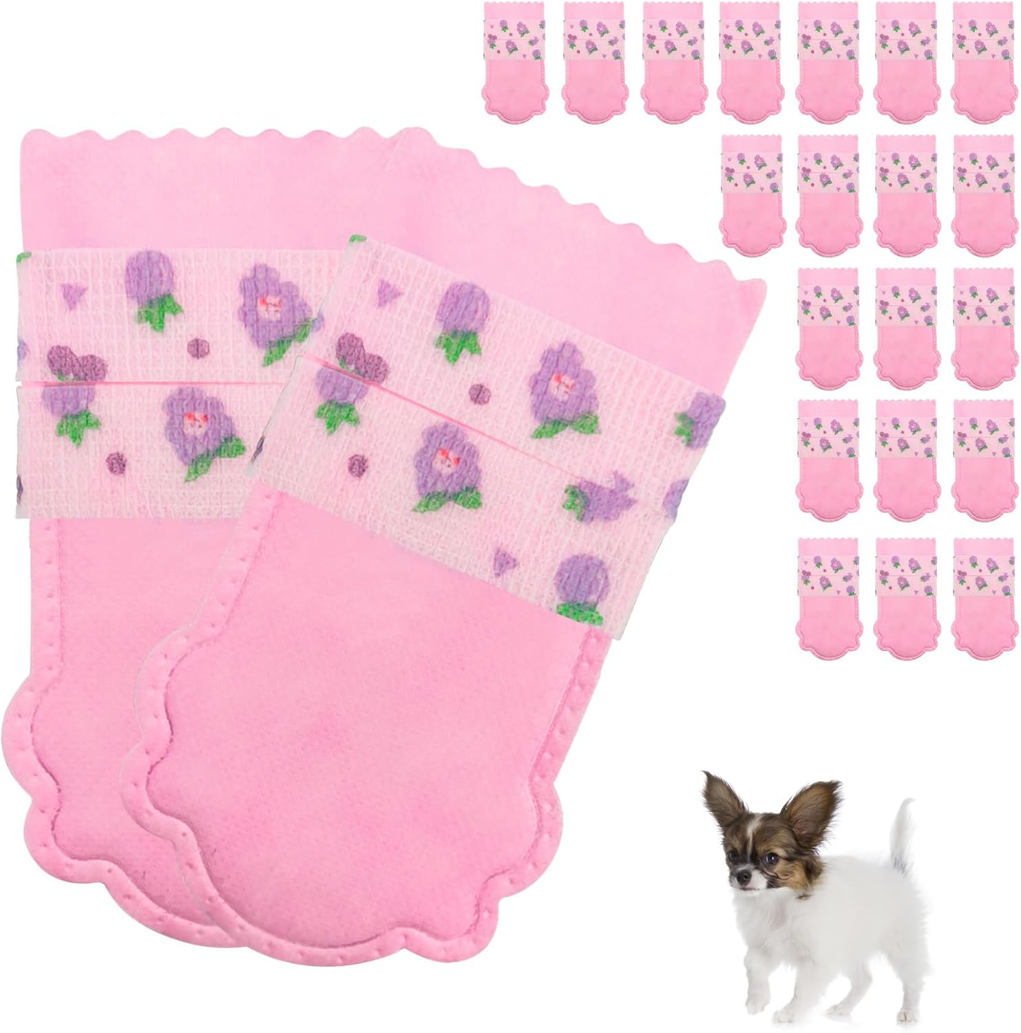 20PCS Dog Shoes,Double Layer Breathable Dog Shoes,Dog Paw