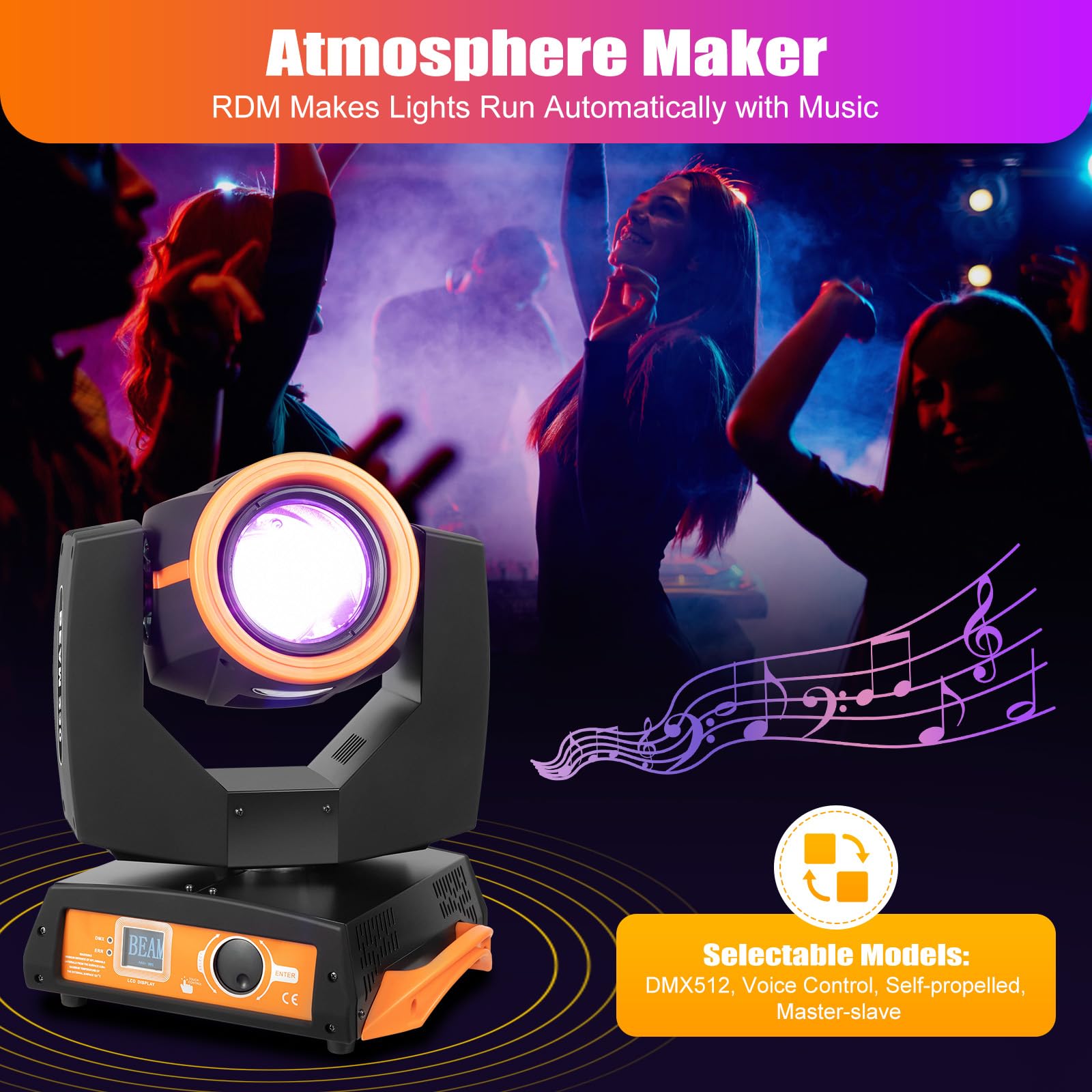 Faisceau lumineux mobile 230 W 17 Gobos RGBW 14 couleurs LED DJ avec écran TFT haute définition pour salles de banquet, discothèques, Noël, fêtes d'anniversaire