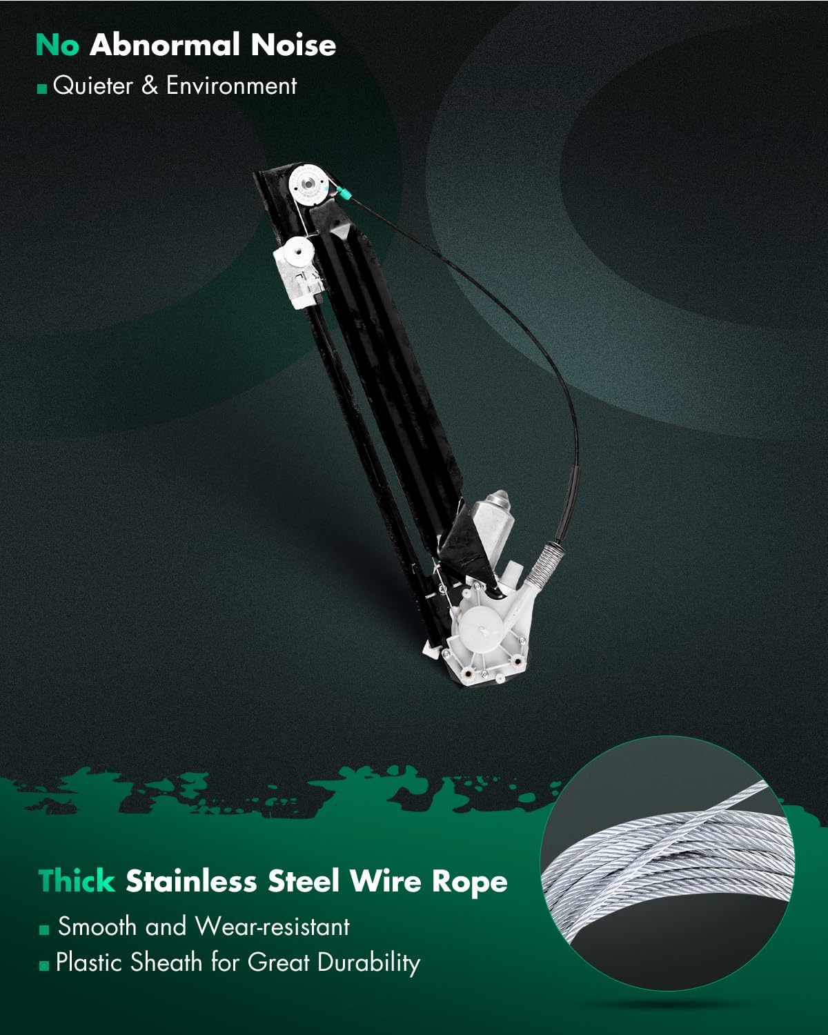 748-000 51358252430 Rear Passenger Side Window Regulator W/Motor Compatible for BMW 525i 2001-2003