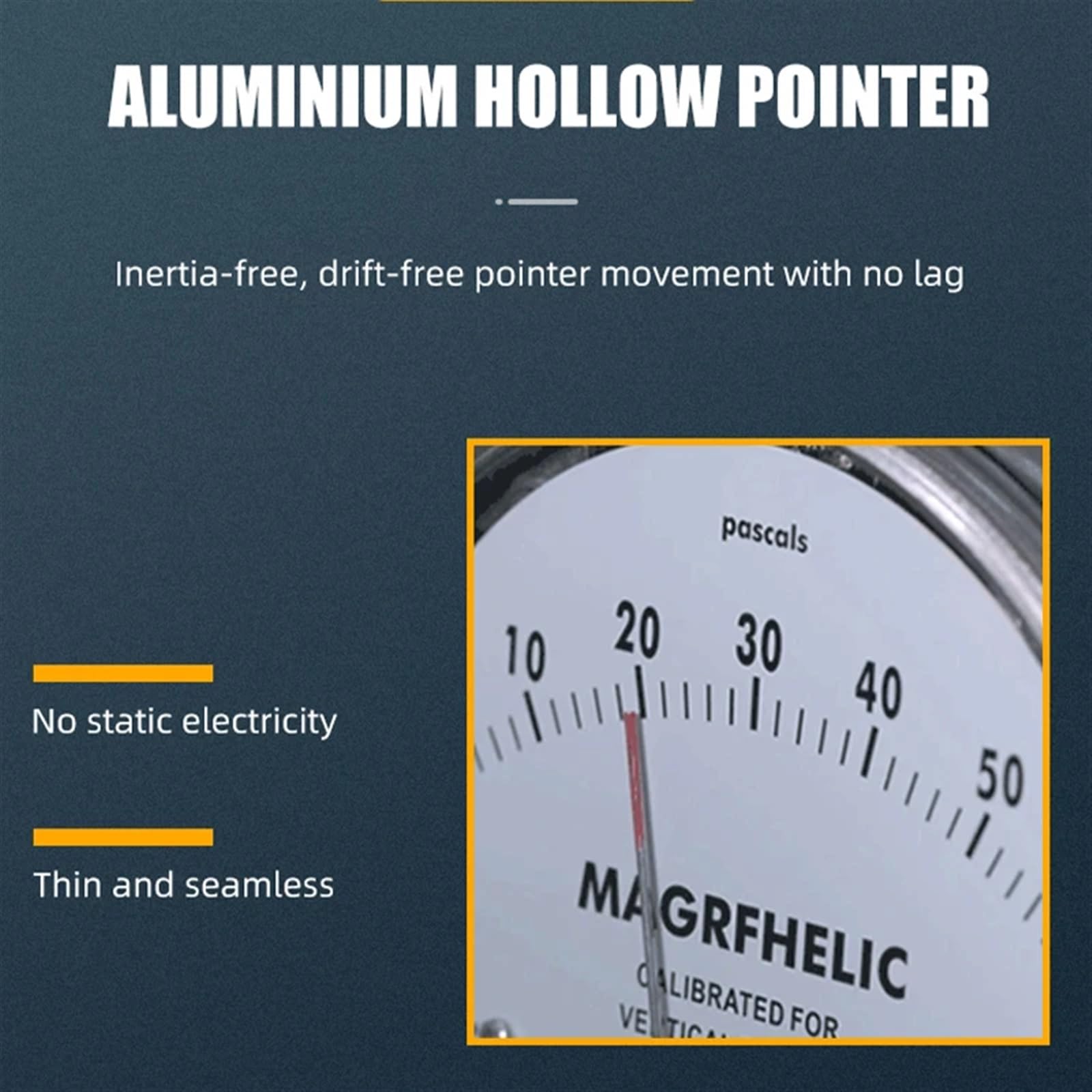 Manometer für Luftdruckmesser Hochpräzises Differenzdruckmessgerät 120 mm 1/8 Wirbelkanalgewinde Luft Mikrodruck for Reinigungskammer (Color : 1 8 Vertebral, Size : 0 500pa)