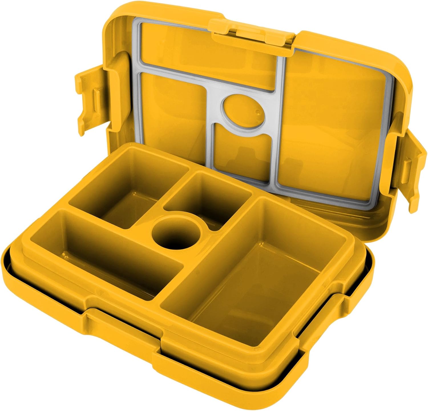 FOCO NBA Unisex-Adult Officially Licensed Team Color Stripe Primary Logo Basketball Leak Proof 5 Compartment Bento Lunch Box - Los Angeles Lakers - Image 4