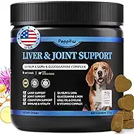 Senior Dog Liver & Joint Supplement – Same, Milk Thistle (Silybin), Glucosamine, MSM for Liver Health Detox, Mobility, Joint Pain Relief, Cognitive & Vitality Support, Chicken Flavor, 90Ct