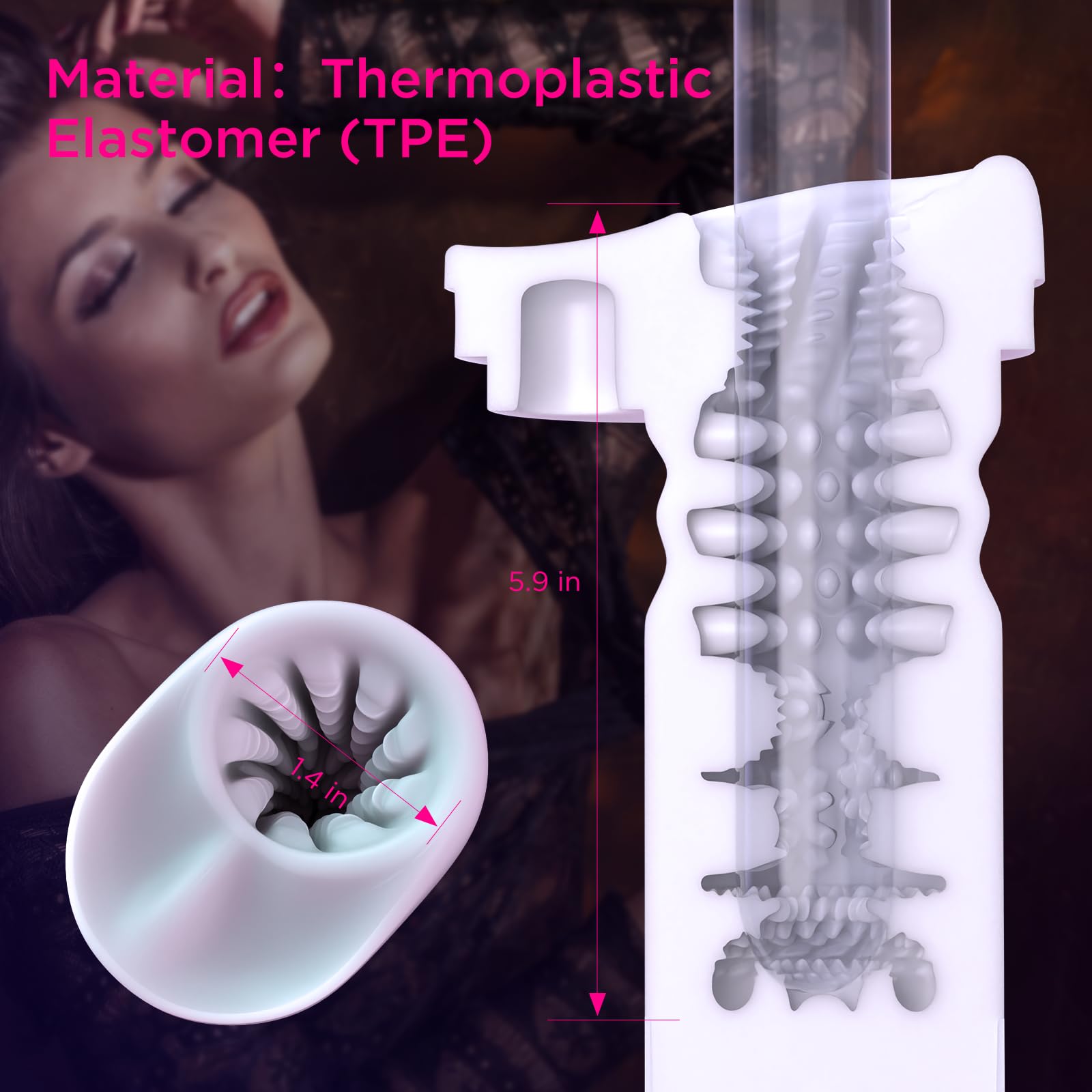 “THE WIND” Masturbateurs Masculins Véritable Doublure De Viande, Sex Toýs Pour Homme, Masturbâteur Homme Mains Libres Canal étroit Matériau TPE, “THE WIND” Sex Toys Accessoires(Paragraphe Ordinaire)