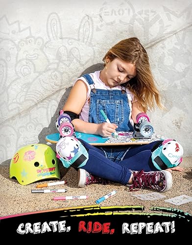 Miniatura 6 de Wipeout Dry Erase Kids Helmet  Ideal for Bike, Skate, Scooter, in-Line Skating and Rollerblading