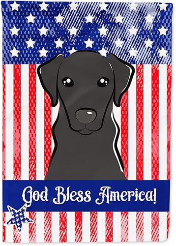 Vista 225 de Caroline's Treasures BB2171GF American Flag and Border Collie Garden Flag Mailbox Flag Decorative Yard Flag Banner Outside Patio Artwork Yard Flower