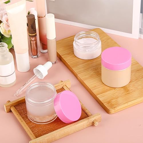 Vista 65 de 6 Pack 6oz Plastic Jars Containers with Lids Wide-mouth Refillable Leakproof Reusable Round Empty Jars for Travel Cosmetic Dry Food Spice Candy Clear