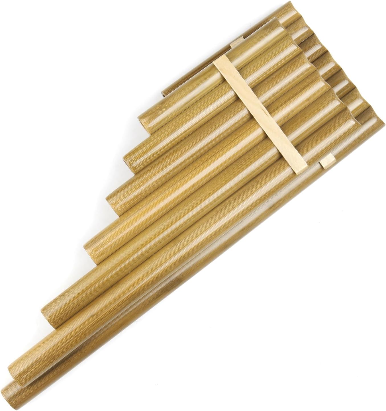 13 Pipes Pan Flute G/C Key Bamboo Panpipes Folk Musical Woodwind Musical Instrument Double Rows Pan Pipes (Key G Right Hand)