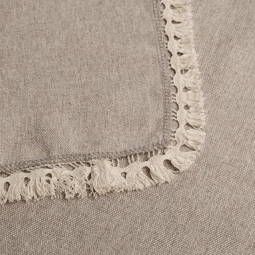 Miniatura 6 de Paquete de 2 cenefas de arpillera para ventana, diseño bohemio de tela a cuadros con diseño de tendencias, cortinas decorativas forradas con