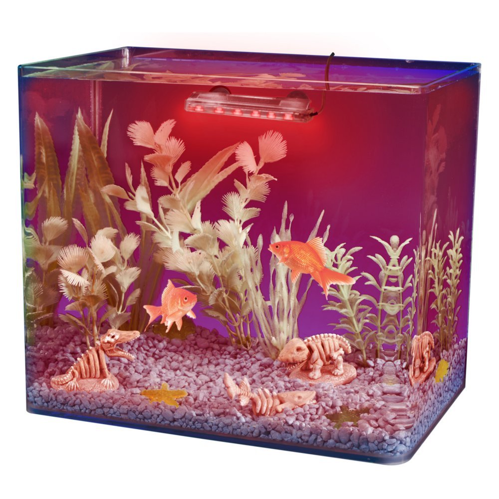 Penn-PlaxCascade Ultra Bright Fully Submersible Aquarium LED Accent Light – Great for Desktop and Nano Fish Tanks – Red