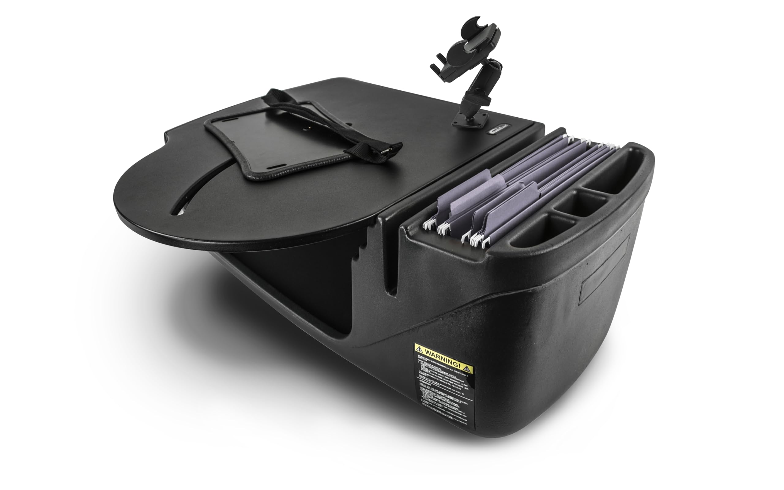 AutoExec AE-RMCD-PI-PM-BT Roadmaster Car Desk for Your Vehicle Workstation and Mobile Office, Black with 400 watt Power Inverter and Phone Mount