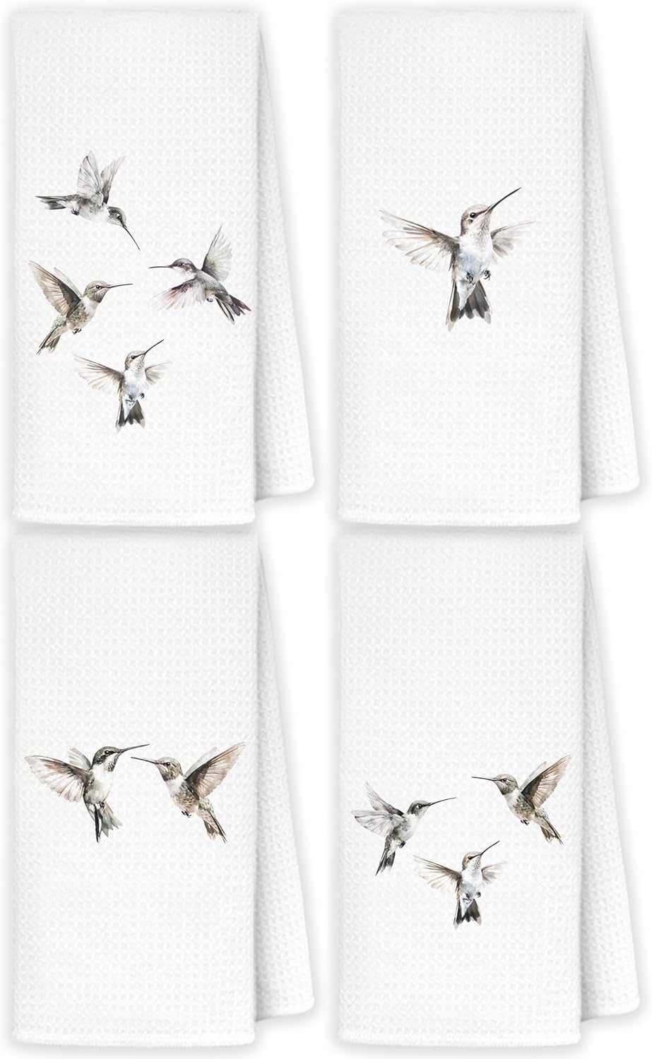 Hummingbird Bird Gifts for Women Decorative Kitchen Hand Towels for Bathroom Decor,16x24 Inch Set of 4