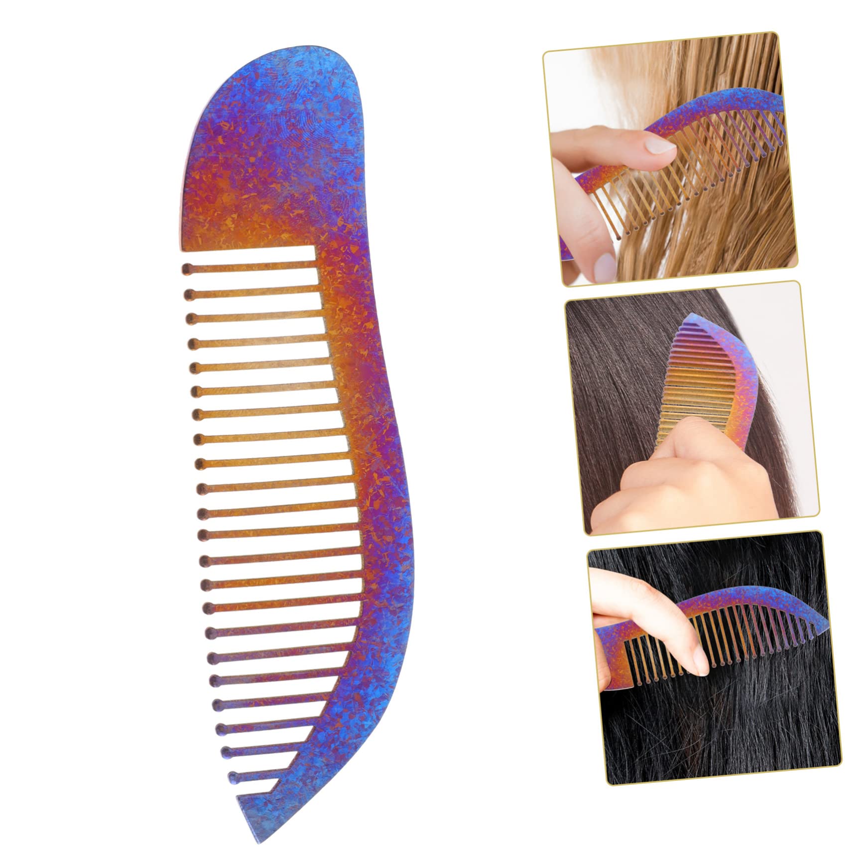 Peine de Peluquería de Aleación de Titanio, Diseño Pez Portátil
