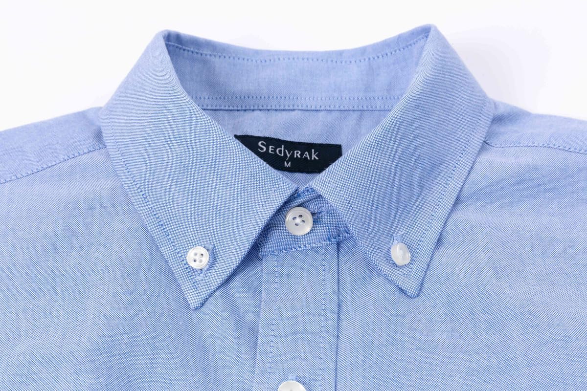 Oxford Shirts for Men Long Sleeve Mens Dress Shirts Casual Button Down Shirts with Front Pocket Amercian Regular Fit - Image 3