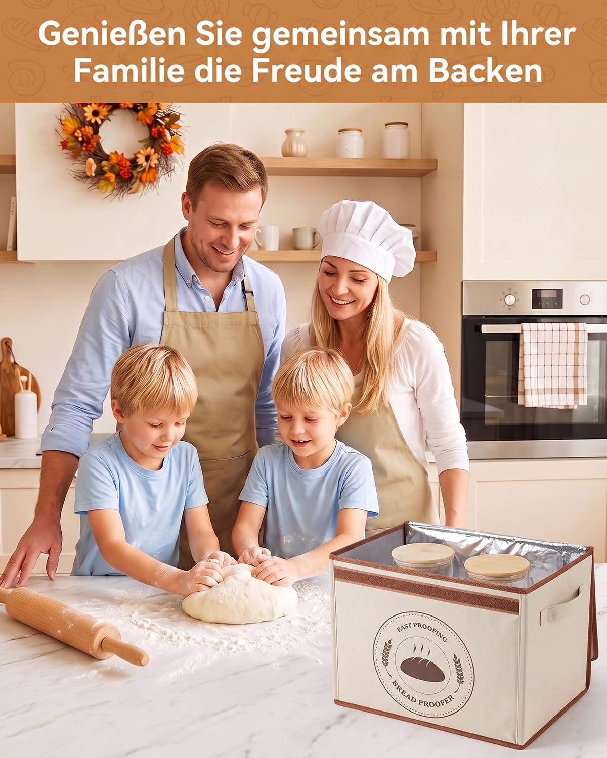 Boîte de fermentation pliable avec réglage de la température de 21 à 50 °C et minuterie de 24 h, boîte de fermentation avec étagère en métal et hygromètre, idéale pour la pâte à sure, le pain, la