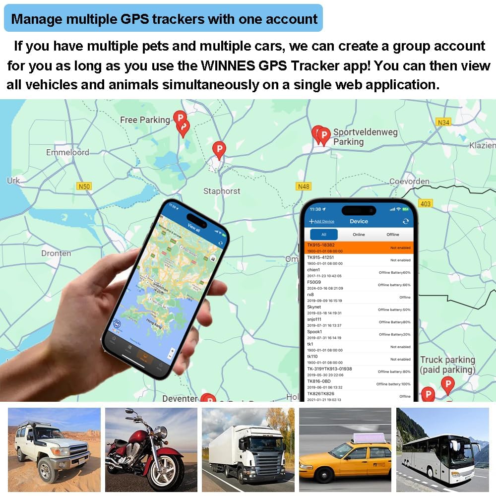 Mini localisateur 4G pour voiture pour votre véhicule Micro localisateur GPS avec carte SIM imperméable magnétique cachée en temps réel Dispositif de localisation GPS pour voitures, enfants et personn