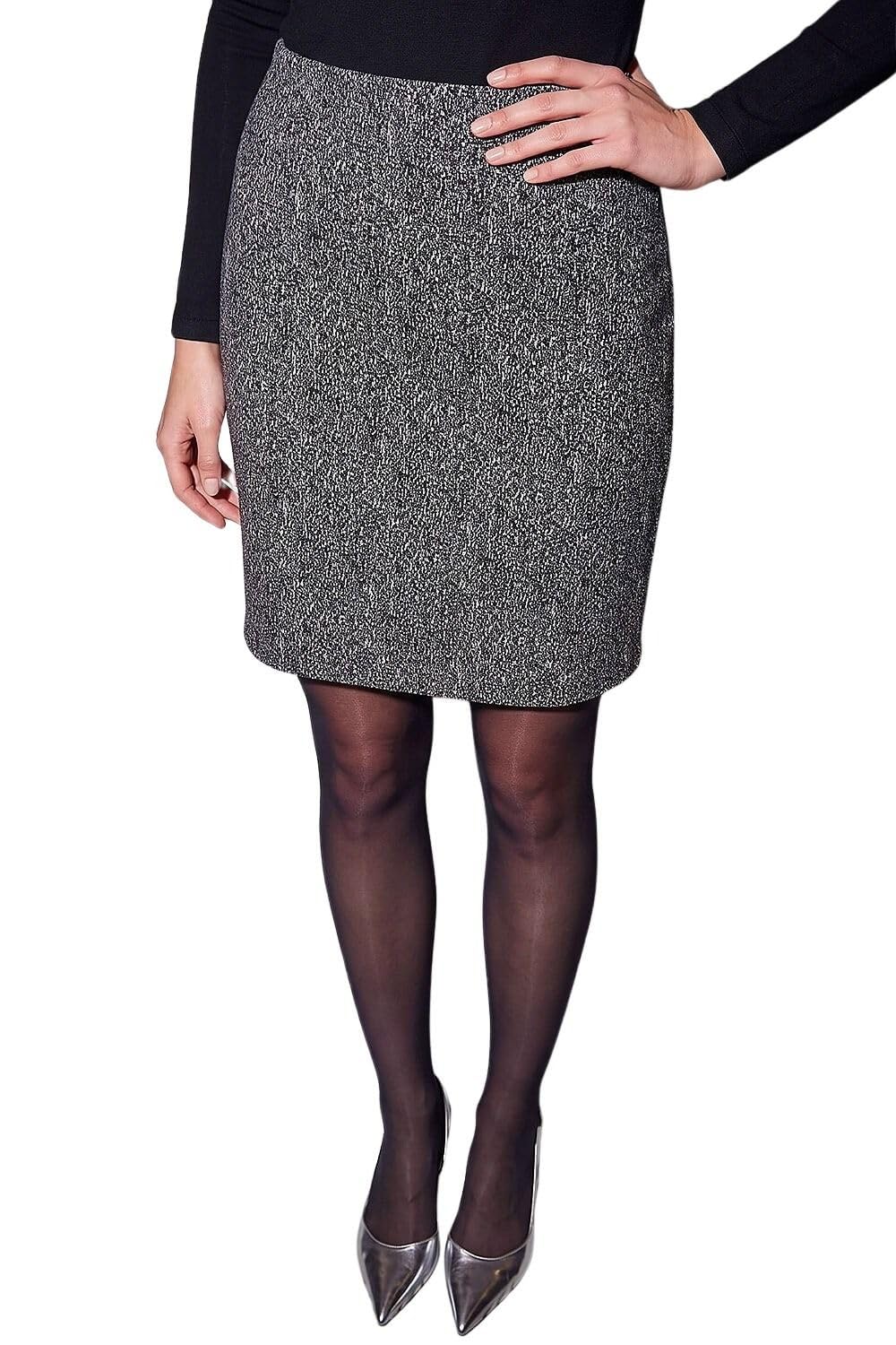 Roman Short Skirt for Women UK - Ladies Textured Pull On Mini Stretch Cotton Jersey Pencil Tube Smart Summer Bodycon Knee Length A-Line Straight Work Office Formal