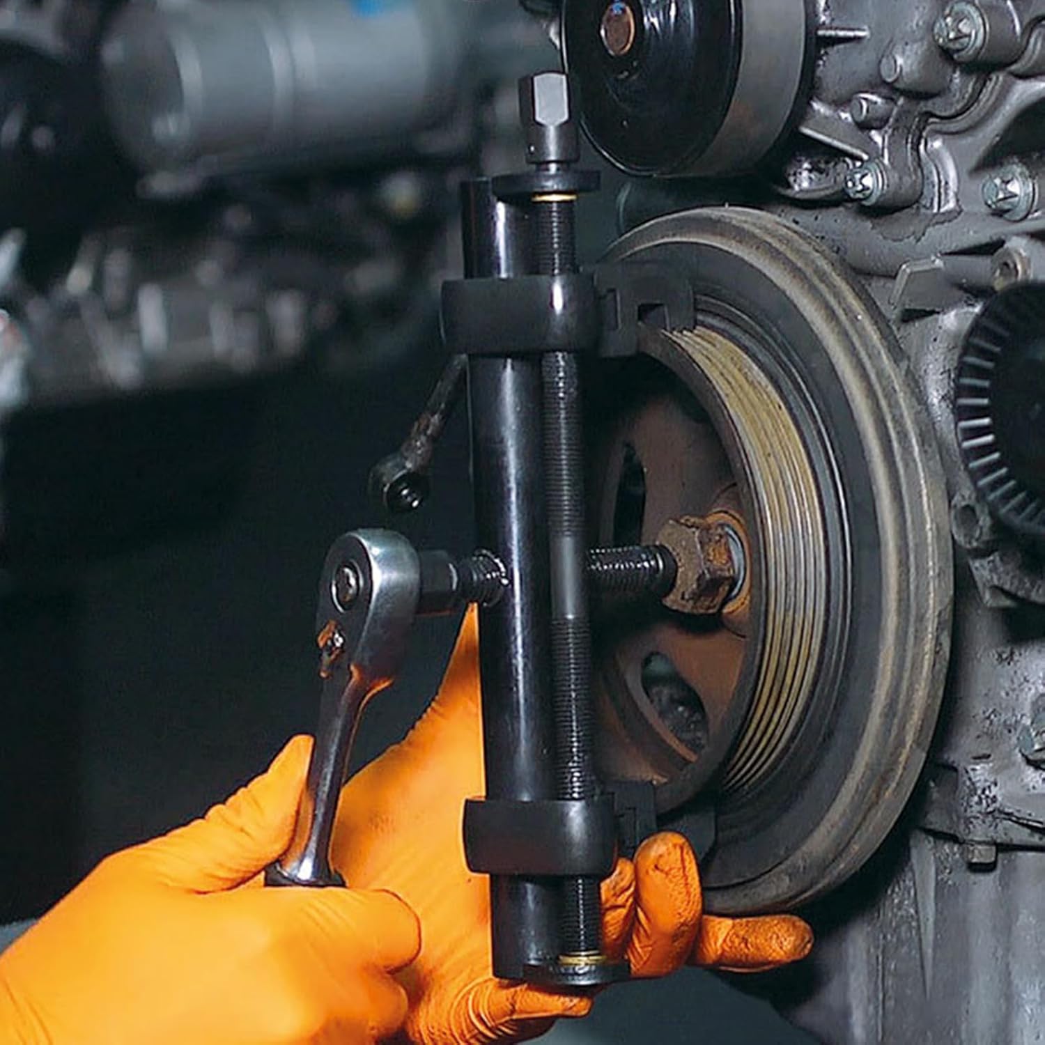 Crankshaft Pulley Removal Tool - Engine Pulley Puller, crankshafts Puller Tools, Crankshaft Belt Extractor, Auto Pulleys Removal Tools | Car Automotive Tool for Engine Pulleys Service, Repair Work