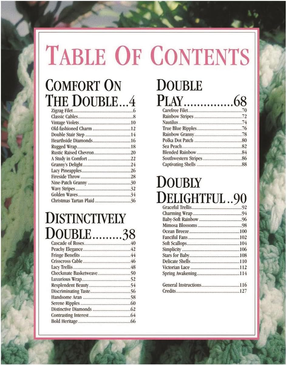 Afghans on the Double - Crochet Pattern