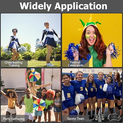 Vista 60 de Hooshing Pompones metálicos esponjosos, esponjosos, 12 unidades, 24 unidades, para equipo, deportes, fiesta de espíritu, adoptar un proceso