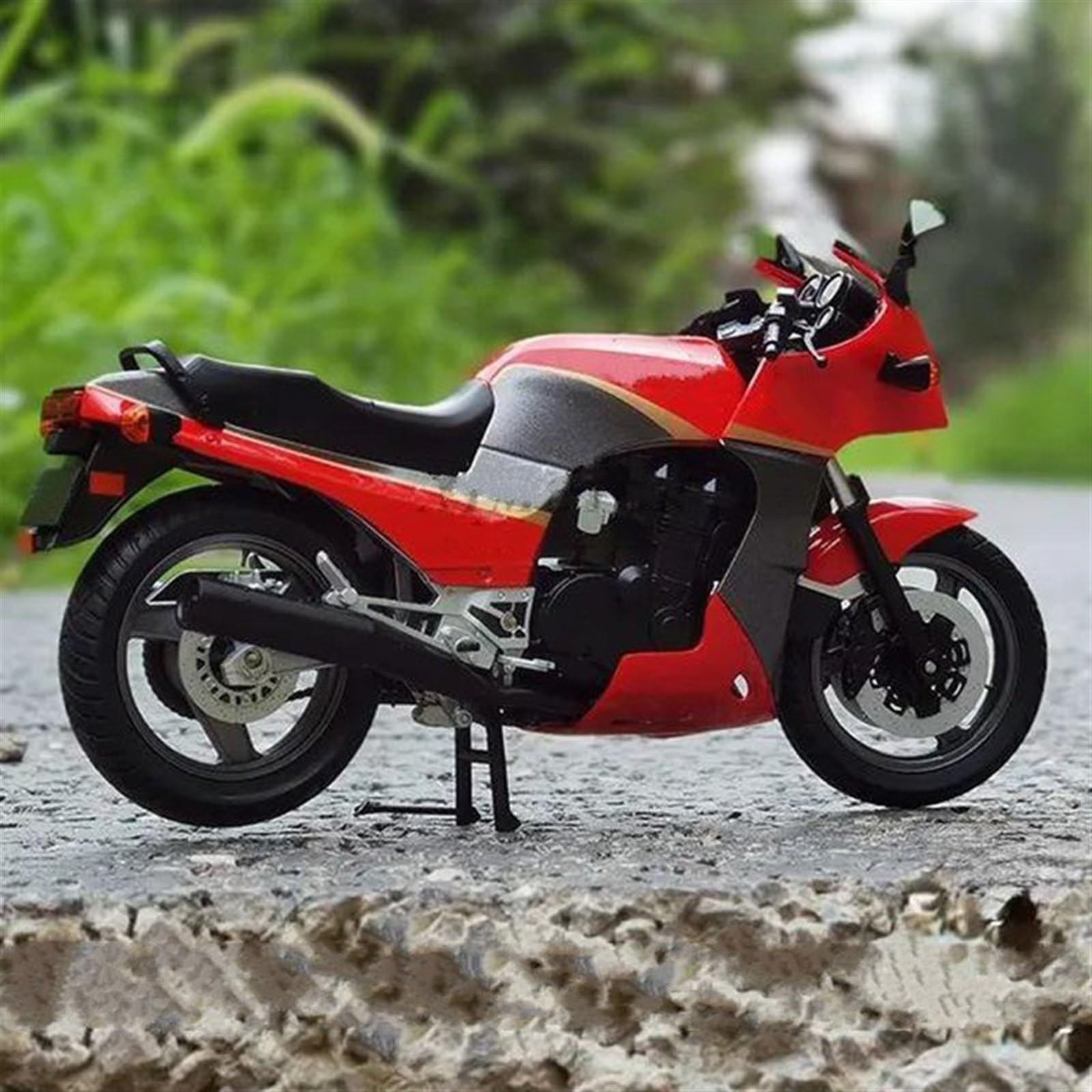 SEYXF Motorbike Toy Motorcycle Simulation Diecast Model Collection Gift 1/12 for Kawasaki for Ninja GPZ900R(Black- Silver)
