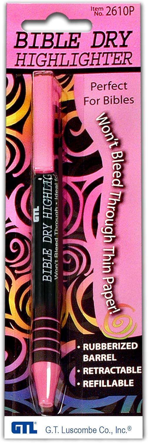 G T Luscombe 41093 Highlighter Bible Dry Pink Carded