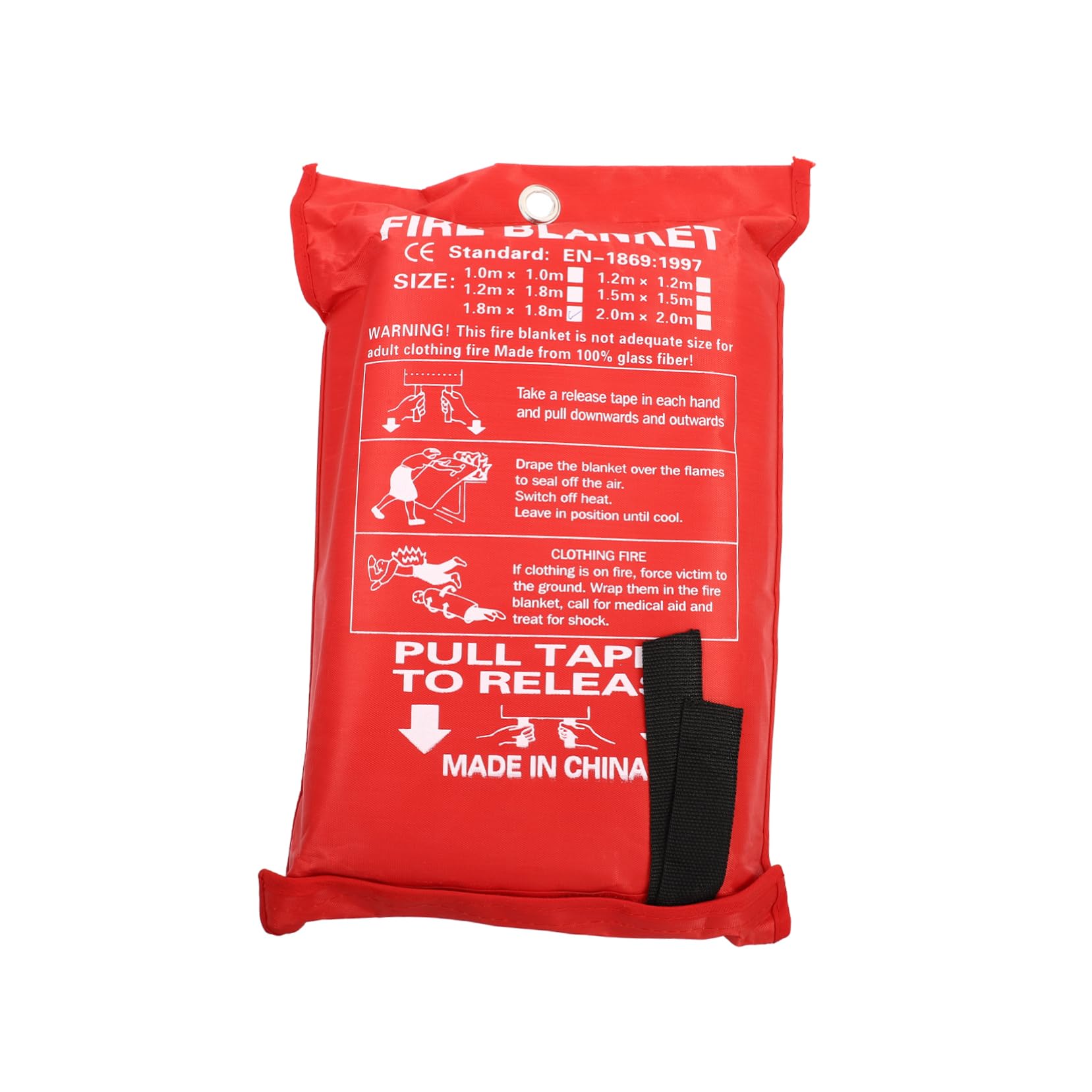 KICHOUSE Essential Fire Blanket Home Car Fire Suppression Kit Multi-Functional Blanket Lightweight Compact 1.8m x 1m Glass Fiber