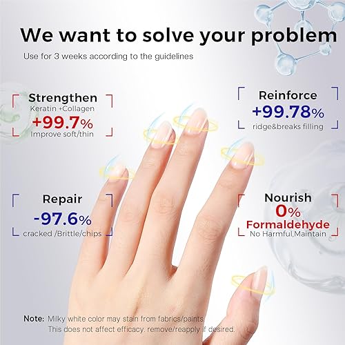 Miniatura 4 de Morovan Fortalecedor y Crecimiento de Uñas: Esmalte Endurecedor de Reparación Natural de Queratina y Tratamiento de Relleno de Estrías para Uñas