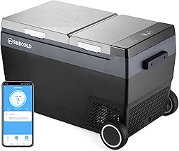 Subcold Roam45DZ Portable Car Fridge Freezer 45L – 12V/24V/240V Compressor Cooler with App Control, Eco/Max Modes, Battery Protection, Low Noise 44dB – for Cars, Camping, Road Trips & Off-Grid Use