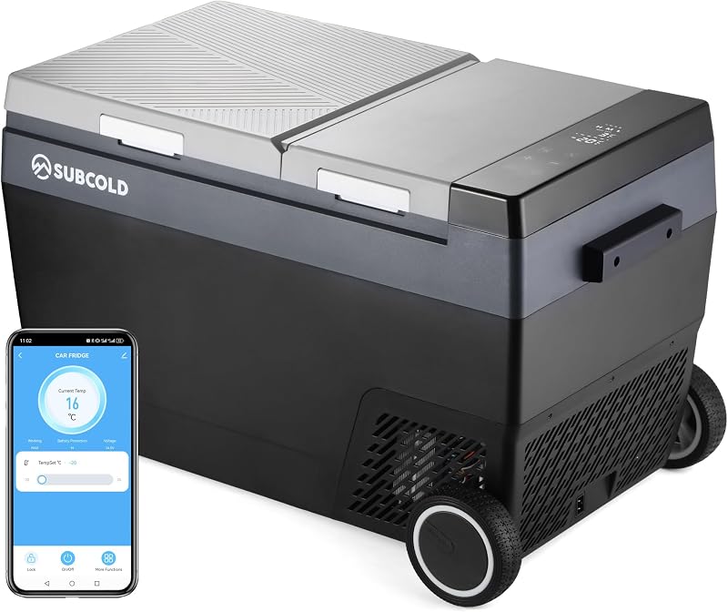 Subcold Roam45DZ Portable Car Fridge Freezer 45L β 12V/24V/240V Compressor Cooler with App Control, Eco/Max Modes, Battery Protection, Low Noise 44dB β for Cars, Camping, Road Trips & Off-Grid Use