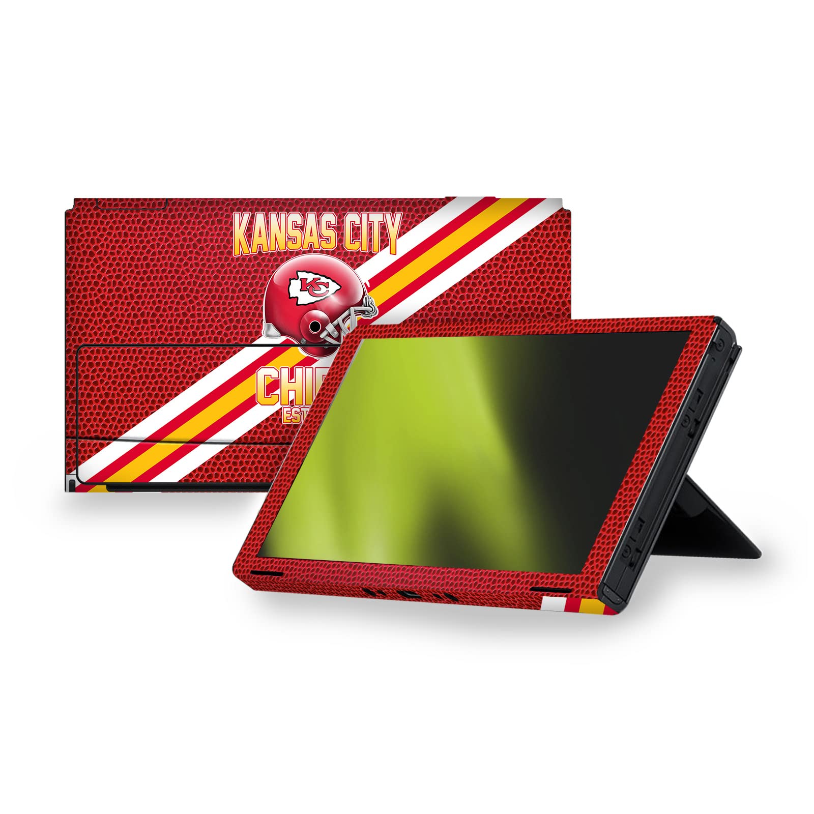 Head Case Designs sous Licence Officielle NFL Kansas City Chiefs Team 1 Vinyle Autocollant De Jeu Peau Autocollant Couverture Compatible avec Nintendo Switch OLED Bundle