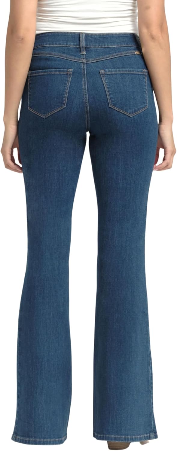 1822 Denim Women's 34" Long Mid-Rise Vintage Flare Jeans