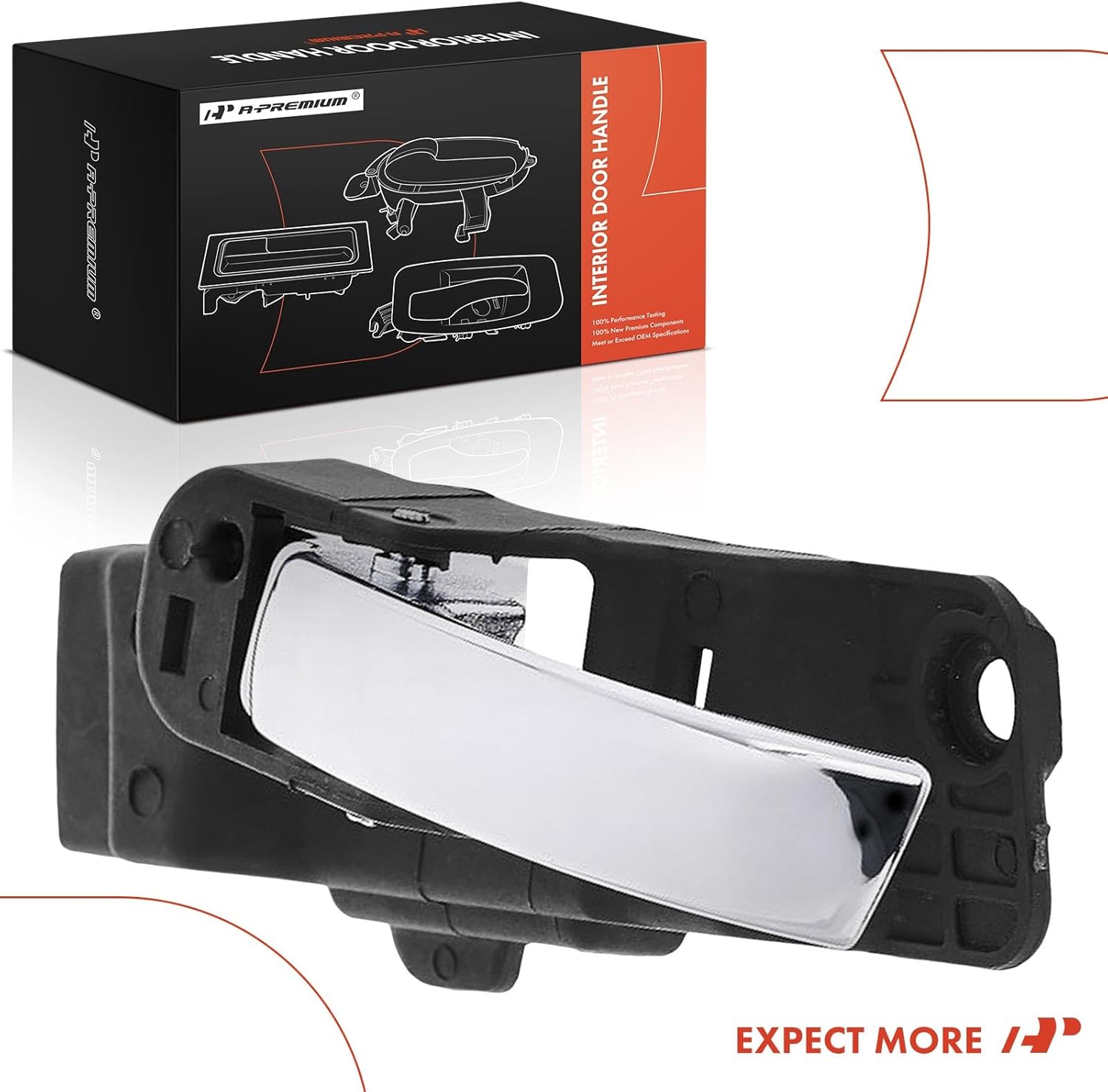 A-Premium Front or Rear Left Driver Side Interior Door Handle Compatible with Chrysler 200 2011 2012 2013 2014, Chrome, Replace# 1TR15SZ0AA