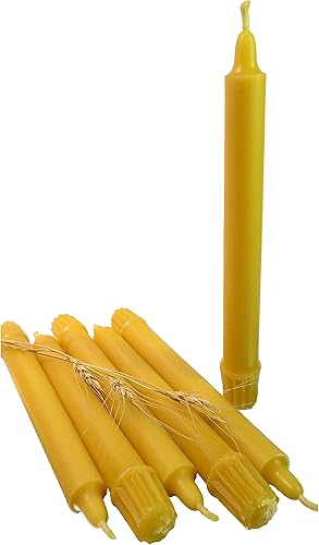 Miniatura 7 de BCandle Velas cónicas coloniales 100% de cera de abejas orgánicas hechas a mano, 8 pulgadas de alto, 78 pulgadas de diámetro (6)