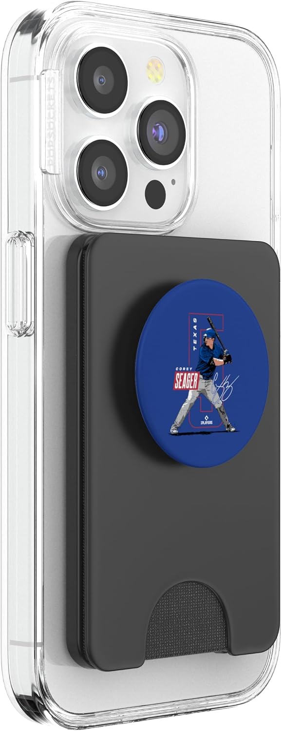 Corey Seager | Texas Baseball MLB Players | MLBSEA4052 PopSockets PopWallet for MagSafe