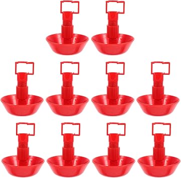 Angoily 10pcs Automatic Chicken Waterer Cups Water Dispenser for Chicks Poultry Drinking Bowls Suitable for Ducks Geese and Turkeys in Farm and Backyard Use