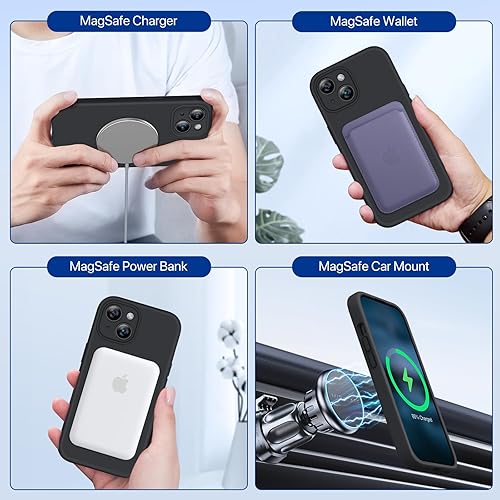 Miniatura 674 de Miracase - Funda diseñada para iPhone 11 con protector de pantalla, funda de goma de silicona líquida, protección total contra caídas y a prueba