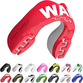 SAFEJAWZ War Mouth Guard, Adult Dual Layer Mouthguard with Case